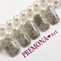 【5枚セット】フラワーレース(カーキ)/SET730-734