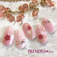 【5枚セット】和フラワー(ピンクグラデーション)/SET850-854