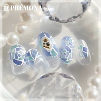 【5枚セット】ステンドグラス(アクアブルー)/SET1630-1634