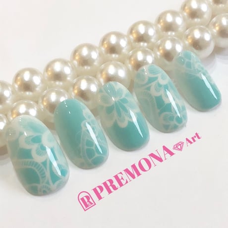 【5枚セット】ペールパステルレース(グリーン)/SET1130-1134