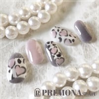 【5枚セット】ハートレオパード（グレイ）/SET1820-1824