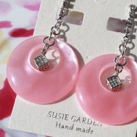 クリスタルダイス&リングイヤリング(Pink)