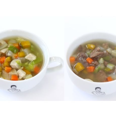 【特製スープカップ付き】ザ・パワースープ　2種セット（馬肉・鶏胸肉/各5パック入り）
