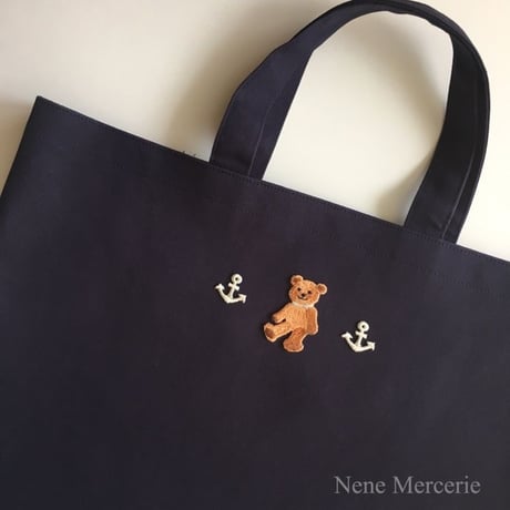 イカリ/ホワイト/ 2枚セット/刺繍アイロンワッペン