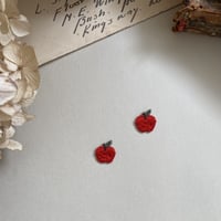 りんご/２枚セット/刺繍アイロンワッペン