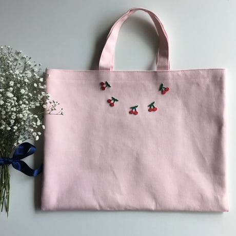 さくらんぼ/レッド/3枚セット/刺繍アイロンワッペン