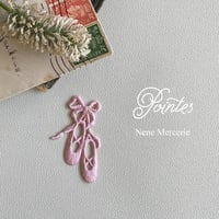 バレエシューズ/ピンク/刺繍アイロンワッペン