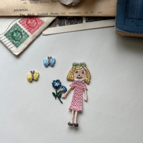 ちょうちょ【ピンク】2個セット /アイロンワッペン/刺繍