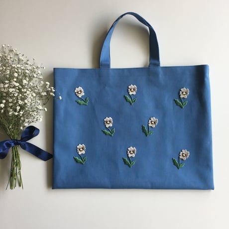 パンジー/刺繍アイロンワッペン