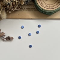 ドット[ブルー] / 6枚セット/刺繍アイロンワッペン