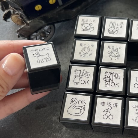 エマちゃん「みました」スタンプ《うさぎのスタンプ》浸透印