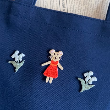 小さなすずらん/２枚セット/刺繍アイロンワッペン