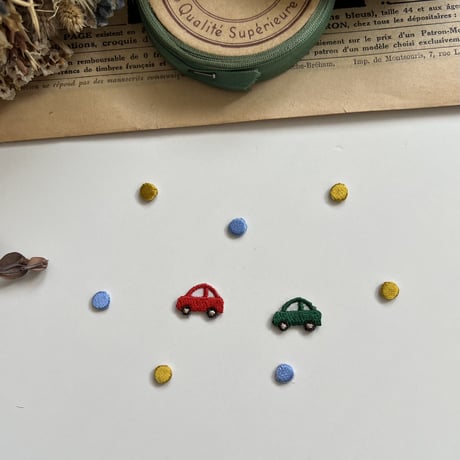 ドット[イエロー] / 6枚セット/刺繍アイロンワッペン
