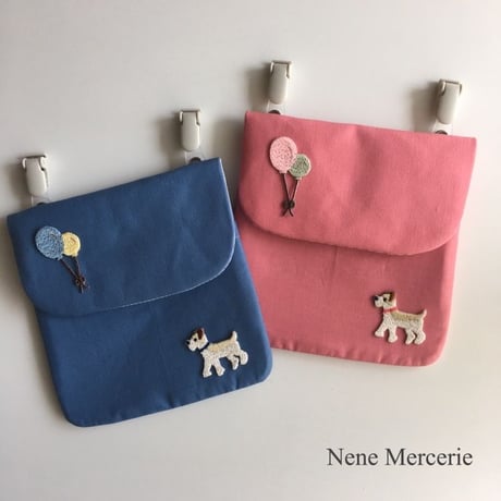 テリア　クレアちゃん/レッド/刺繍アイロンワッペン
