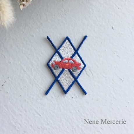 アーガイル/くるま/刺繍アイロンワッペン