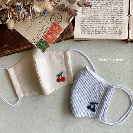 さくらんぼ/5色/5枚セット/刺繍アイロンワッペン