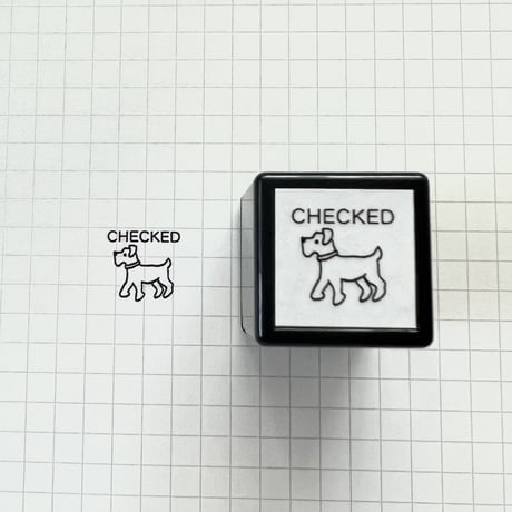 テリア「CHECKED」スタンプ《浸透印》
