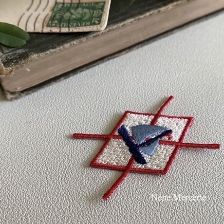 アーガイル/ヨット/刺繍アイロンワッペン
