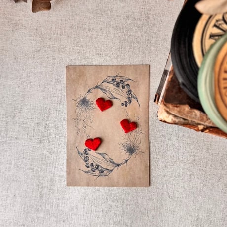 LOVE「ハート」（ホワイト） 3枚セット/刺繍アイロンワッペン