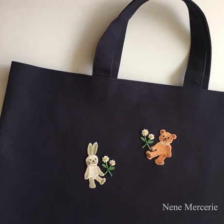 白い小さなお花/2枚セット/刺繍アイロンワッペン