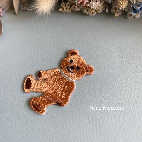 クマのLouis（ルイ）くん/刺繍アイロンワッペン