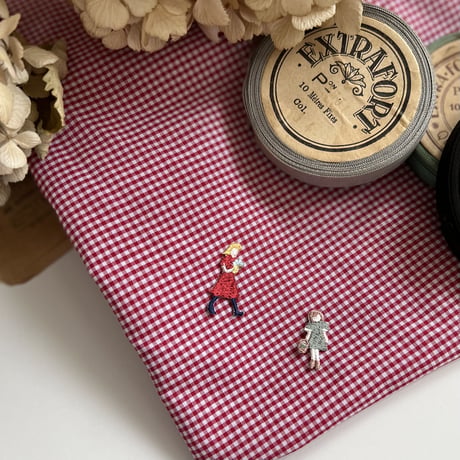 〈暮らしシリーズ〉お出かけ/2枚セット/刺繍アイロンワッペン