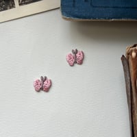 ちょうちょ【ピンク】2個セット /アイロンワッペン/刺繍