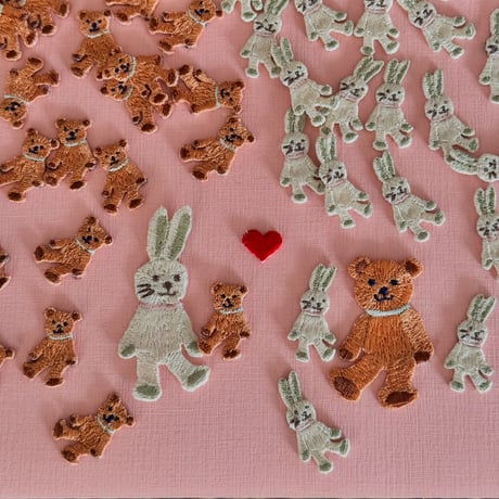 クマのLouis（ルイ）くん/刺繍アイロンワッペン