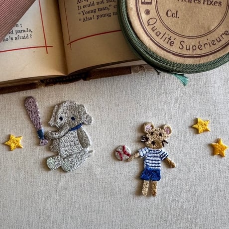 Étoile（エトワール）/2枚セット/刺繍アイロンワッペン