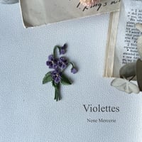スミレ/刺繍アイロンワッペン
