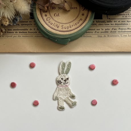 ドット[ピンク] / 6枚セット/刺繍アイロンワッペン
