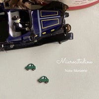 ミニカー/グリーン/2枚セット/刺繍アイロンワッペン