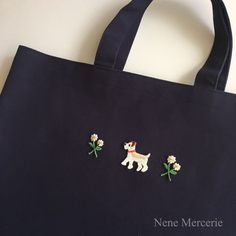 テリア　クレアちゃん/レッド/刺繍アイロンワッペン