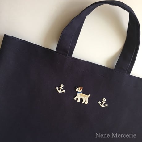 イカリ/ホワイト/ 2枚セット/刺繍アイロンワッペン