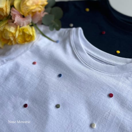 ドット[6色] / 6枚セット/刺繍アイロンワッペン