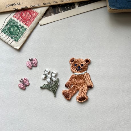 ちょうちょ【ピンク】2個セット /アイロンワッペン/刺繍