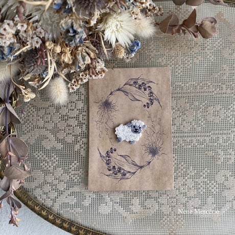 メリーさんのヒツジ/刺繍アイロンワッペン