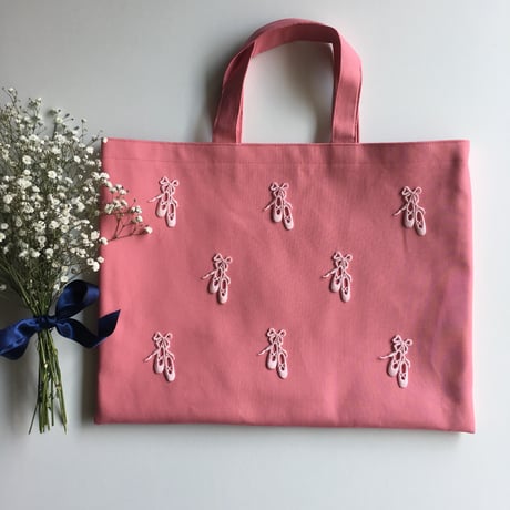 バレエシューズ/ピンク/刺繍アイロンワッペン