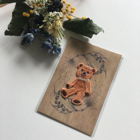 クマのLouis（ルイ）くん/刺繍アイロンワッペン