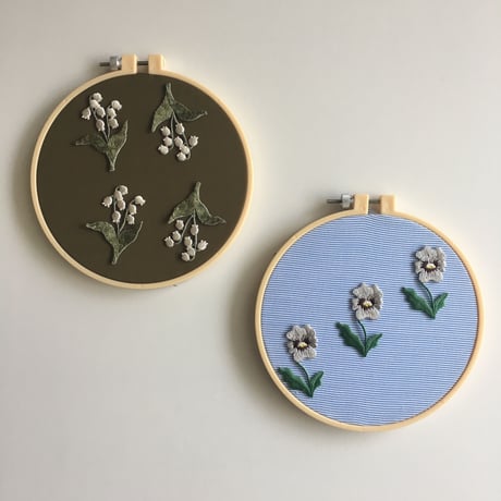 すずらん/刺繍アイロンワッペン