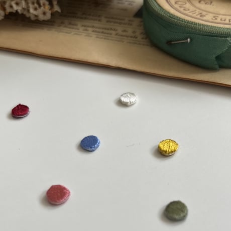 ドット[6色] / 6枚セット/刺繍アイロンワッペン