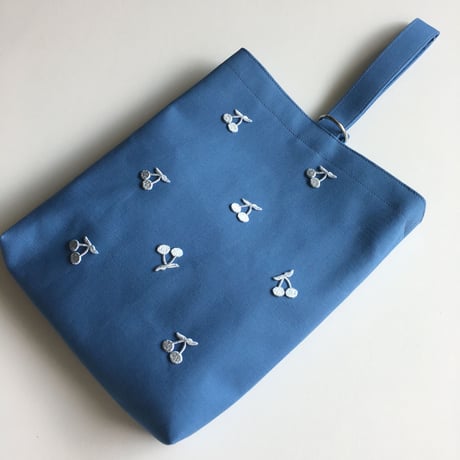 さくらんぼ/ホワイト/3枚セット/刺繍アイロンワッペン