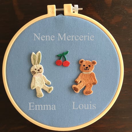 クマのLouis（ルイ）くん/刺繍アイロンワッペン