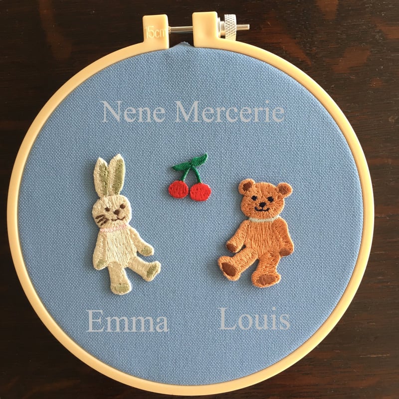 クマのLouis（ルイ）くん/刺繍アイロンワッペン | ネネメルスリー
