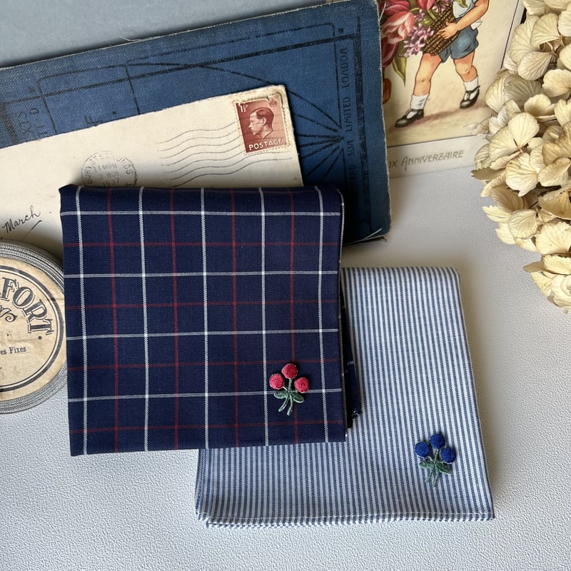 青い実/ 2枚セット/刺繍アイロンワッペン | ネネメルスリー