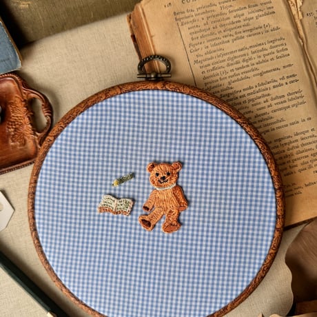 クマのLouis（ルイ）くん/刺繍アイロンワッペン