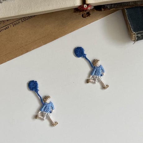 〈暮らしシリーズ〉風船/2枚セット/刺繍アイロンワッペン