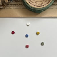 ドット[6色] / 6枚セット/刺繍アイロンワッペン