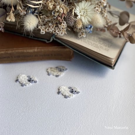 メリーさんのヒツジ/刺繍アイロンワッペン