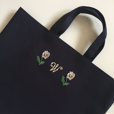 イニシャル 刺繍アイロンワッペン